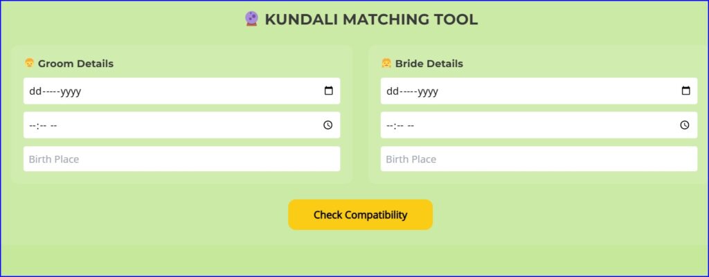 Kundali Matching Online AI Kundli Analysis